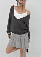 [MADE] Roni's Deep V-neck Summer Cotton Long Sleeve Tee