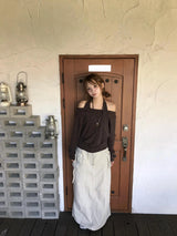 Lodi ドットオフショルダーニット