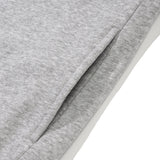 カラーブロックラグランフーディジップ アップ [MELANGE GRAY]