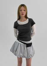 [MADE] Melto Pigment Ribbed Short Sleeve T-shirt