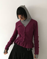 EASY STRIPE HOOD LONGSLEEVE