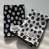 Black flower2 kitchen cloth