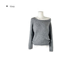 Luke One-Shoulder Boat Neck Loose Fit Knit