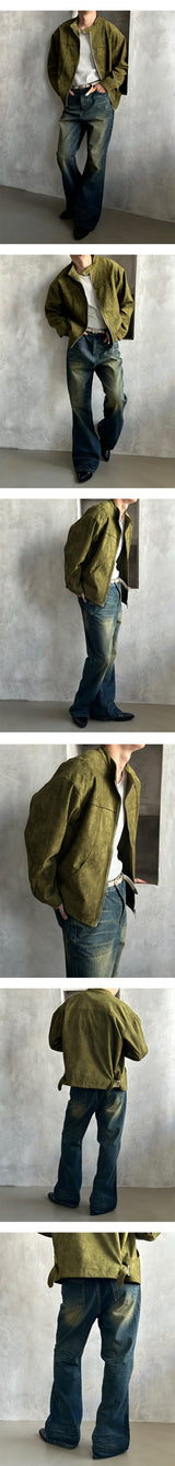 [Unisex] Crack washing flare pants(2color)