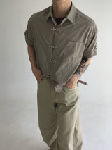 crop buckle shirt(2colors)