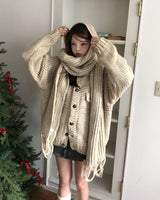 [wool20%] エリーぼかしウェービングマフラー