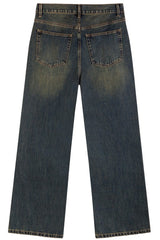 Washed Flare Whisker Jeans