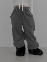 Winter Lettering Fleece Pants