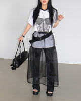 Pleated Slim Long Bootcut Pants