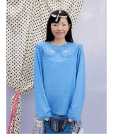 春夏新作オリジナルデザイン小さな翼プリントパッチワークレイヤードTシャツ