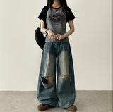 ロックレットカラーラグラン半袖Tシャツ