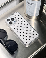 ドット ジェリー ゲル ハード スリム スマホケース - ブラック