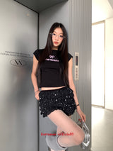 リボンレター半袖Tシャツ