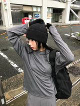 ネックウォーマーフードロングスリリーブ