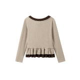 Lucy Square Neck Dot Frill Knit