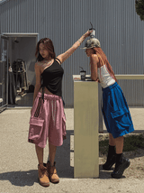 カラートラックビッグポケットバミューダパンツ