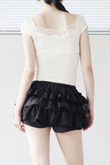 genti lace short sleeve blouse