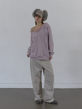 ヘイリーVネックフーディー / ライラック