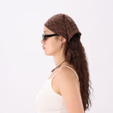 brown knit bandana