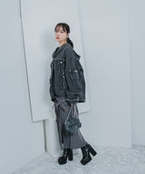 UNISEX フーディデニムジャケット
