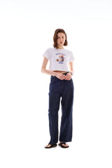 ラビットキャットクロップTシャツ