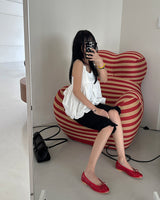 Balloon Pumpkin Bustier Blouse