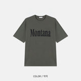LMN モンタナレタリングセミオーバーサイズ半袖Tシャツ (2 colors)