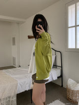 [UNISEX] Vネックオーバーフィットロングスリーブニットカーディガン