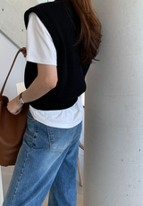 [Lè made/7,000 Sold] ルメイド ベーシック Vネック ベスト