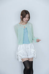 ribbon sleeve cardigan(mint)