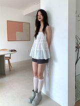 NONFADE DOT DENIM SHORTS (2C)