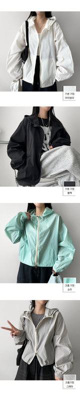 E-ring Basket Nylon Summer Windbreaker Hooded Jumper