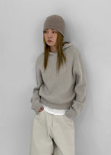 [MADE] Warm Daily Hooded Knit Wool 50%