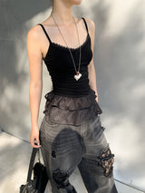 Holly under frill sleeveless t-shirt