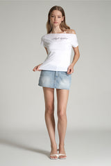 Clean-cut lettering top, Pink