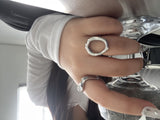 Melted Circle Frame Ring