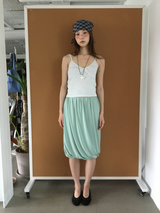 Draped balloon skirt (3color)