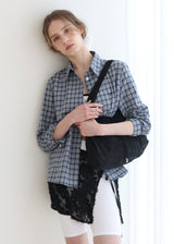 Lace Flower Wrap Skirt_Black