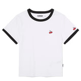 SMALL CHERRY RINGER T-SHIRT [WHITE]