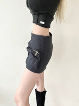 1442. Cargo pocket zipper mini sk-pt (3color)