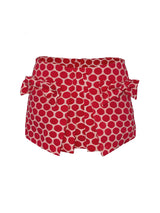 "SUPER SHY" Bow - tied Pleated Polka - dot Short Skirt