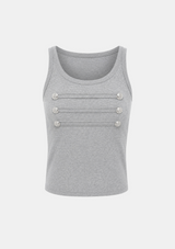 Evia Button Line Tank Top