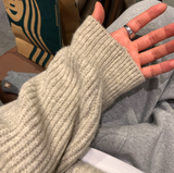  Sydney Heavy Duty Wool Blend Overfit Knit Hoodie