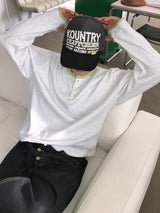 レイヤード ウォーマー ワッフル Tシャツ (4c)