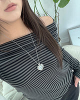 Twinkle Heart Clock Long Necklace