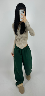 (BODY-SHAPING FIT♥) スリムボタンシャードカラーVネックニットカーディガン - 2 COLOR