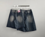 Kneb   Washing denim Bermuda shorts [Basic & Long]