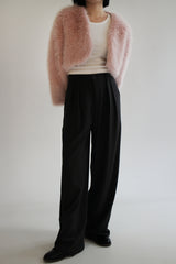 Crop fur jacket
