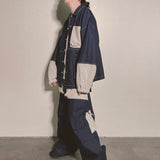 reverse Terry Pocket Denim Jacket_blue