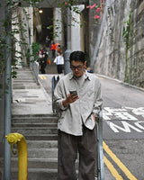MP WASHED CURVED PANTS BR